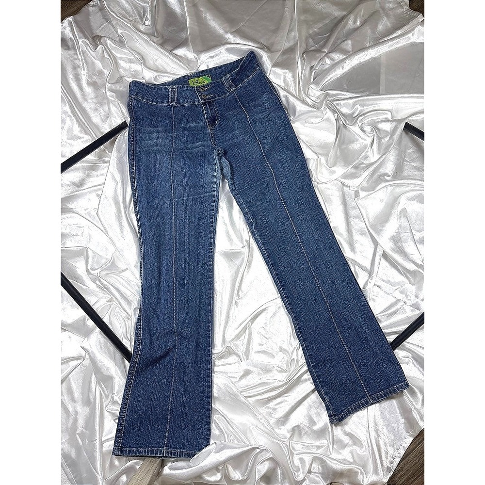 y2k vintage low rise Jeanswear Straight Leg Jeans Blue Seam Detail Size 13 - Picture 4 of 9